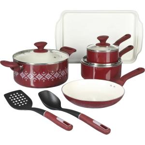 imageSpice by Tia Mowry Savory Saffron 5 QT Healthy Nonstick Ceramic Dutch Oven W Stainless Steel Steamer Insert and Lid  TealMagenta