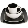 imageGibson Soho Lounge Square Reactive Glaze Stoneware Dinnerware Set Service for 4 16pc BlueWhiteBlackWhite