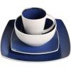 imageGibson Soho Lounge Square Reactive Glaze Stoneware Dinnerware Set Service for 4 16pc BlueWhiteBlueWhite