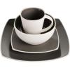 imageGibson Soho Lounge Square Reactive Glaze Stoneware Dinnerware Set Service for 4 16pc BlueWhiteGreyWhite