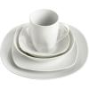 imageGibson Home Zen Buffet Round 12 Piece Porcelain Chip and Scratch Resistant Dinnerware Plates and Bowls Set Scratch ampamp Chip ResistantClassic Pearl