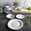 imageGibson Home Zen Buffet Round 12 Piece Porcelain Chip and Scratch Resistant Dinnerware Plates and Bowls Set Scratch ampamp Chip ResistantWhite Round