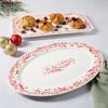 imageMartha Stewart Christmas Holiday Plates 16Piece Porcelain Chip and Scratch Resistant Dinnerware SetChristmas Vines Serveware
