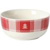 imageMartha Stewart Christmas Holiday Plates 16Piece Porcelain Chip and Scratch Resistant Dinnerware SetRedWhite Plaid