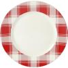 imageMartha Stewart Christmas Holiday Plates 16Piece Porcelain Chip and Scratch Resistant Dinnerware SetRedWhite Plaid