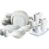 imageGibson Home Zen Buffet Round 12 Piece Porcelain Chip and Scratch Resistant Dinnerware Plates and Bowls Set Scratch ampamp Chip ResistantClassic Pearl
