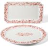 imageMartha Stewart Christmas Holiday Plates 16Piece Porcelain Chip and Scratch Resistant Dinnerware SetChristmas Vines Serveware