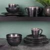 imageGibson Dragonstone 16 pc Dinnerware Set Grey Stoneware Gray 