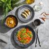 imageGibson Dragonstone 16 pc Dinnerware Set Grey Stoneware Gray 