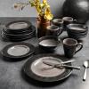 imageGibson Dragonstone 16 pc Dinnerware Set Grey Stoneware Gray 