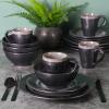 imageGibson Dragonstone 16 pc Dinnerware Set Grey Stoneware Gray 