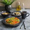 imageGibson Dragonstone 16 pc Dinnerware Set Grey Stoneware Gray 