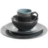 imageGibson Elite Dragonstone Round Reactive Glaze Stoneware Dinnerware Set Service for Four 16pcs Aqua