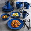 imageGibson Elite Lisbon Reactive Dinnerware Set Cobalt Blue Service for 4 16pcs