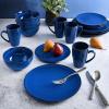 imageGibson Elite Lisbon Reactive Dinnerware Set Cobalt Blue Service for 4 16pcs