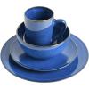 imageGibson Elite Lisbon Reactive Dinnerware Set Cobalt Blue Service for 4 16pcs