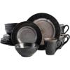 imageGibson Dragonstone 16 pc Dinnerware Set Grey Stoneware Gray 