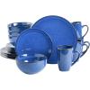 imageGibson Elite Lisbon Reactive Dinnerware Set Cobalt Blue Service for 4 16pcs