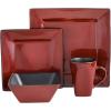 imageGibson Elite Kiesling 16 Piece Dinnerware Set Red
