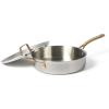 imageMARTHA STEWART Vintage 188 Triply Stainless Steel 12 Piece Cookware Set wGold HandlesStainless Steel w Gold Handles