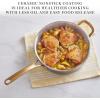 imageMARTHA STEWART Vintage 188 Triply Stainless Steel 12 Piece Cookware Set wGold HandlesStainless Steel w Gold Handles