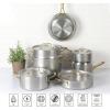 imageMARTHA STEWART Vintage 188 Triply Stainless Steel 12 Piece Cookware Set wGold HandlesStainless Steel w Gold Handles
