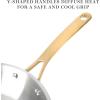 imageMARTHA STEWART Vintage 188 Triply Stainless Steel 12 Piece Cookware Set wGold HandlesStainless Steel w Gold Handles