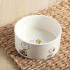 imagePeanuts Snoopy Dog Bowl with Bone Design  65quot Stoneware Water or Food Bowl for Small to Medium Dogs  Cute Cartoon Pet Dish Durable ampamp Easy to CleanSnoopy  Charlie Brown
