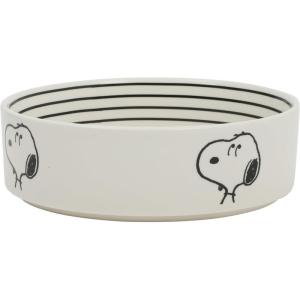 imagePeanuts Snoopy Dog Bowl with Bone Design  65quot Stoneware Water or Food Bowl for Small to Medium Dogs  Cute Cartoon Pet Dish Durable ampamp Easy to CleanSnoopy
