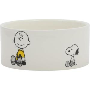 imagePeanuts Snoopy Dog Bowl with Bone Design  65quot Stoneware Water or Food Bowl for Small to Medium Dogs  Cute Cartoon Pet Dish Durable ampamp Easy to CleanSnoopy  Charlie Brown