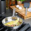 imageBabish 10 Inch Stainless Steel Triply Professional Grade Fry PanFry Pan 8inch