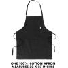 imageBabish 100 Cotton Kitchen Apron wRoomy Front Pocket and Adjustable Neck Strap