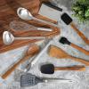 imageBabish 11 Piece Essential Teak Wood Silicone and Stainless Steel Tool Set