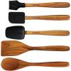 imageBabish 11 Piece Essential Teak Wood Silicone and Stainless Steel Tool Set
