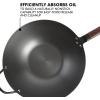 imageBabish Carbon Steel Flat Bottom Wok and Stir Fry Pan 14InchFry Pan