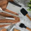 imageBabish MultiPurpose Stainless Steel ScaperChopper with Grip 6Inch SilverBlack