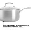 imageBabish Stainless Steel 35qt Triply Professional Grade Sauce Pan