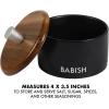 imageBabish Stoneware Salt Cellar wWood Lid  4quot X 35quot