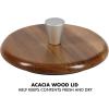 imageBabish Stoneware Salt Cellar wWood Lid  4quot X 35quot