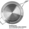 imageBabish TriPly Stainless Steel Professional Grade Saute Pan wLid 5QuartStainless Steel