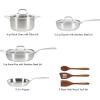 imageBabish TriPly Stainless Steel Professional Grade Saute Pan wLid 5QuartStainless Steel