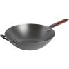 imageBabish Carbon Steel Flat Bottom Wok and Stir Fry Pan 14InchFry Pan