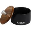 imageBabish Stoneware Salt Cellar wWood Lid  4quot X 35quot