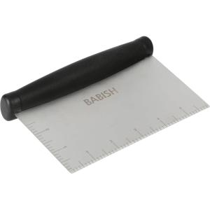 imageBabish MultiPurpose Stainless Steel ScaperChopper with Grip 6Inch SilverBlack
