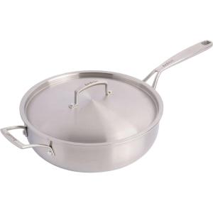 imageBabish TriPly Stainless Steel Professional Grade Saute Pan wLid 5QuartStainless Steel