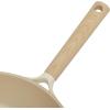 imageGibson Elite Folkstone 10 Inch Heavy Duty Cast Aluminum Fry Pan Cookware NonToxic Premium Ceramic Non Stick Frying Pan Kitchen Egg Pan Omelet Pan Linen White WWood Handle Induction SafeLinen White w Wood Handle