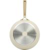 imageGibson Elite Folkstone 10 Inch Heavy Duty Cast Aluminum Fry Pan Cookware NonToxic Premium Ceramic Non Stick Frying Pan Kitchen Egg Pan Omelet Pan Linen White WWood Handle Induction SafeLinen White w Wood Handle