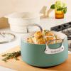imageOprahs Favorite Things  6QT Triply Stainless Steel Dutch Oven wNonStick NonToxic Ceramic Interior and Ceramic Steamer InsertSage Green