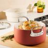 imageOprahs Favorite Things  6QT Triply Stainless Steel Dutch Oven wNonStick NonToxic Ceramic Interior and Ceramic Steamer InsertTerracotta Orange