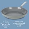 imageSur La Table Kitchen Essentials 8 Inch Fry Pan PFA Free Titanium Ceramic Nonstick Interior Forged Aluminum Cookware Frying Pan  Green  Induction CompatibleGreen